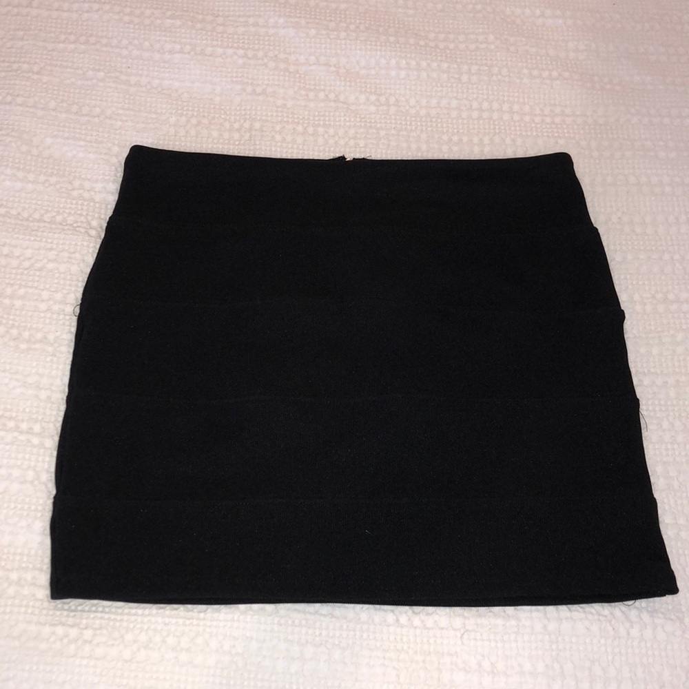 Black mini skirt